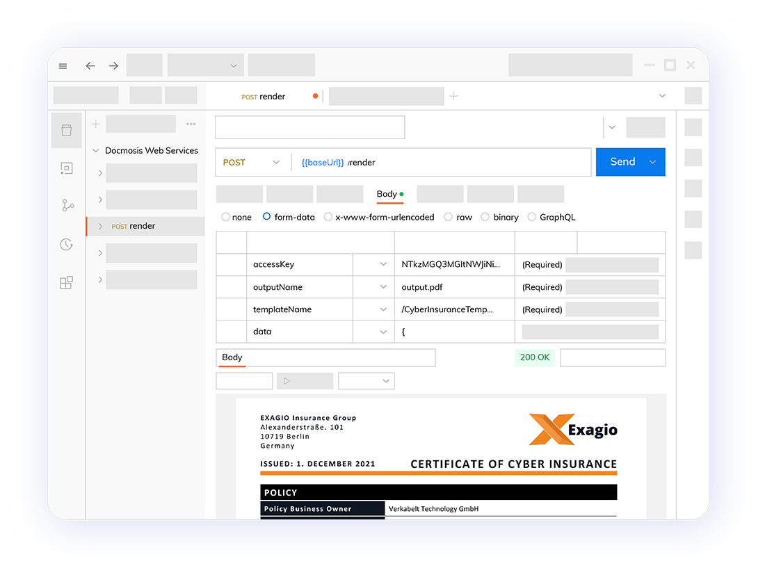 PDF Generation API Screenshot
